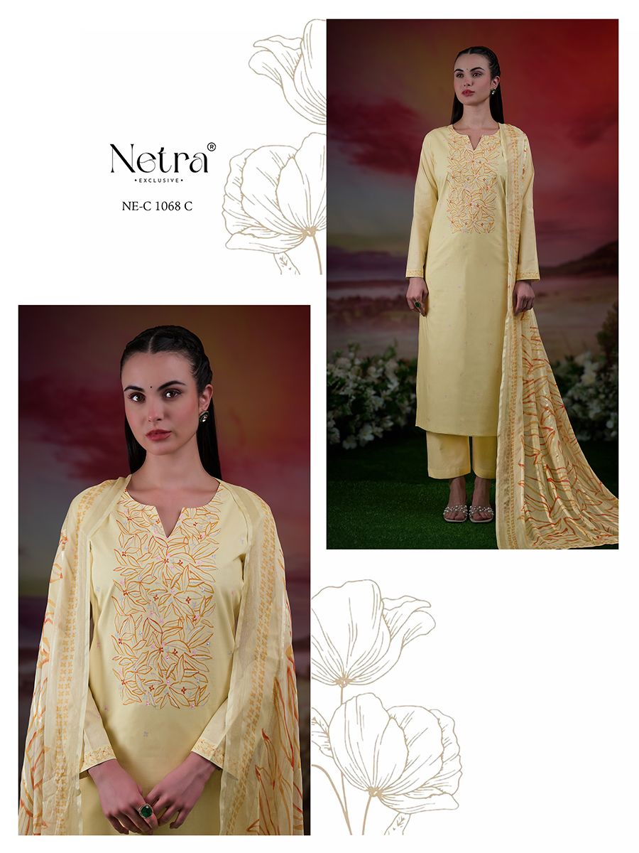 Tiya Netra Pure Linen Pant Style Suits Wholesaler