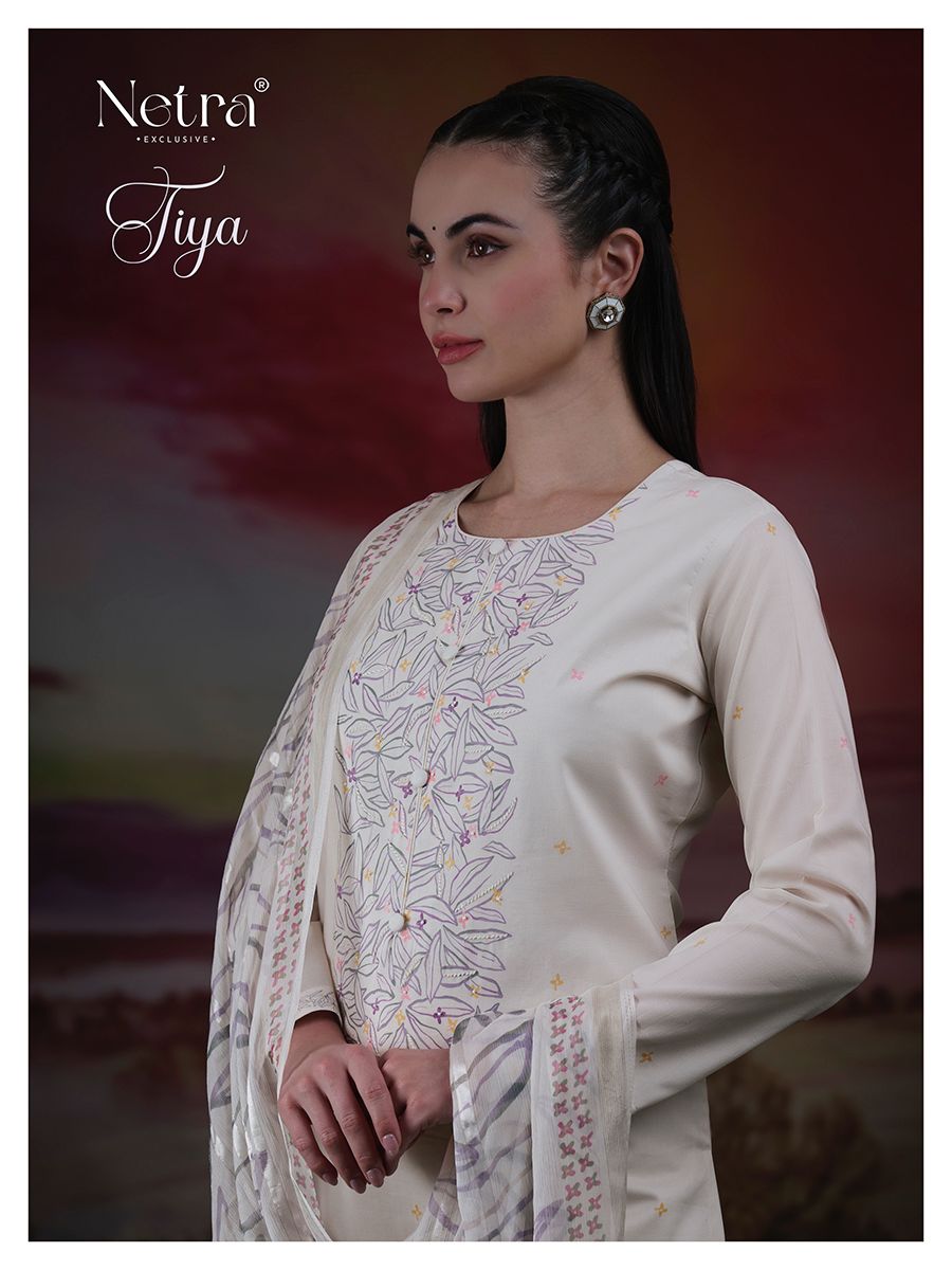 Tiya Netra Pure Linen Pant Style Suits Wholesaler