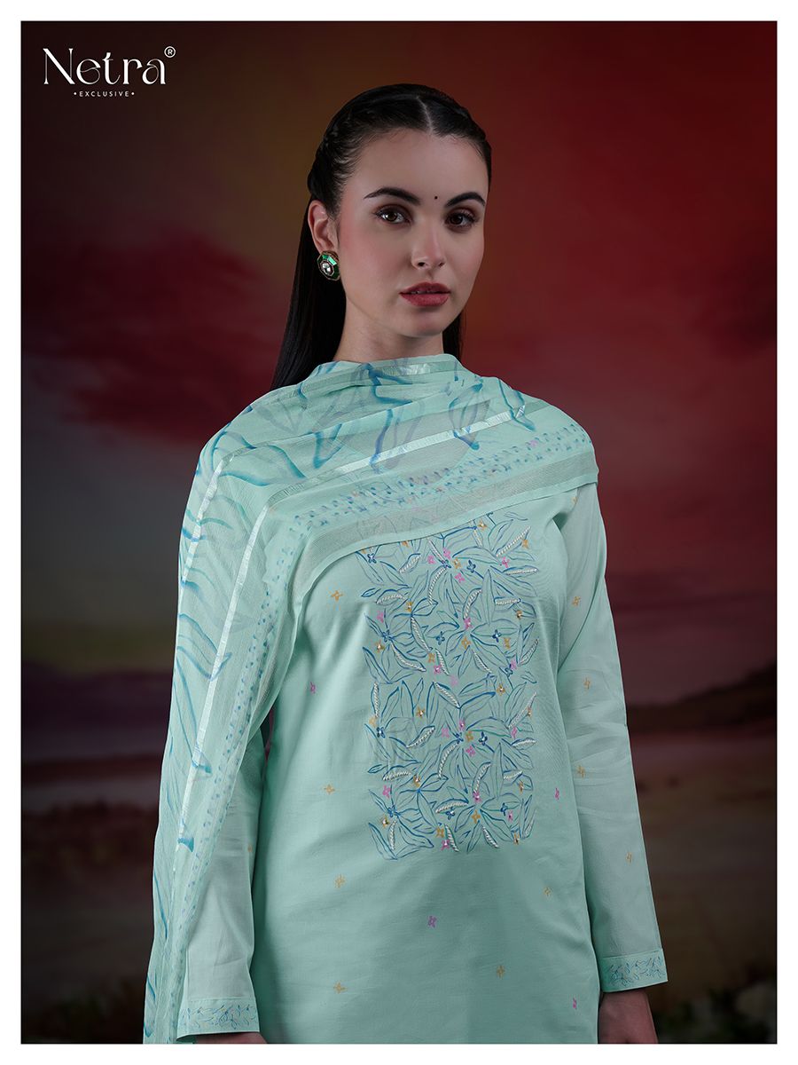 Tiya Netra Pure Linen Pant Style Suits Wholesaler