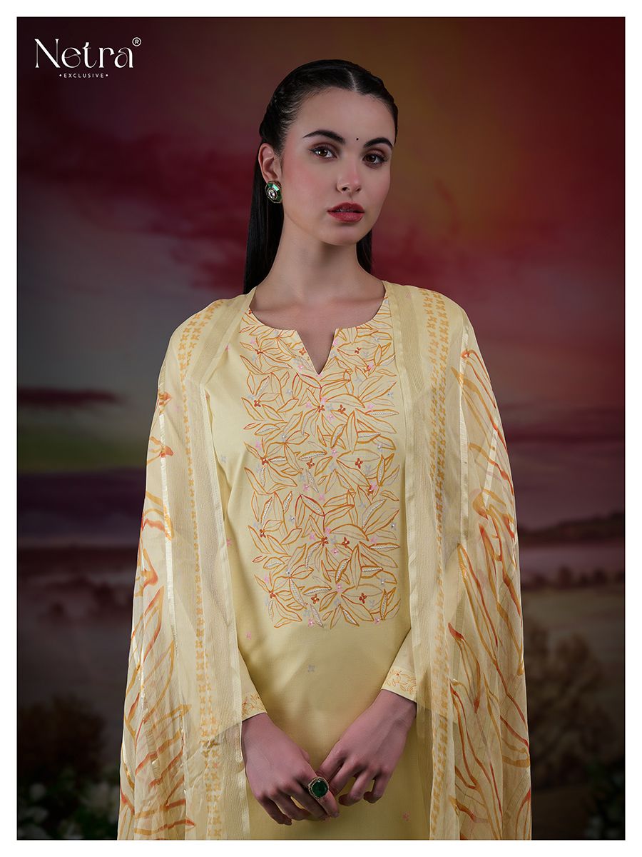 Tiya Netra Pure Linen Pant Style Suits Wholesaler