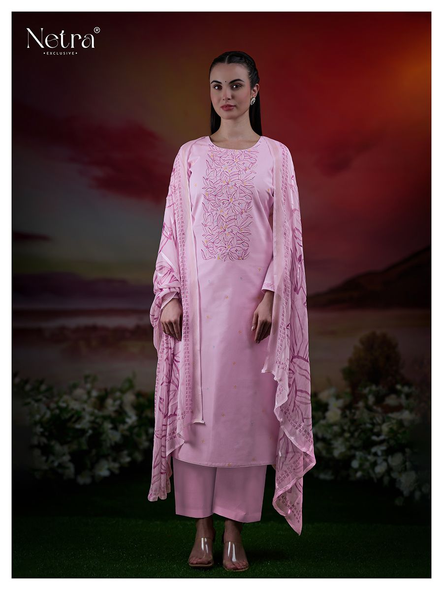 Tiya Netra Pure Linen Pant Style Suits Wholesaler