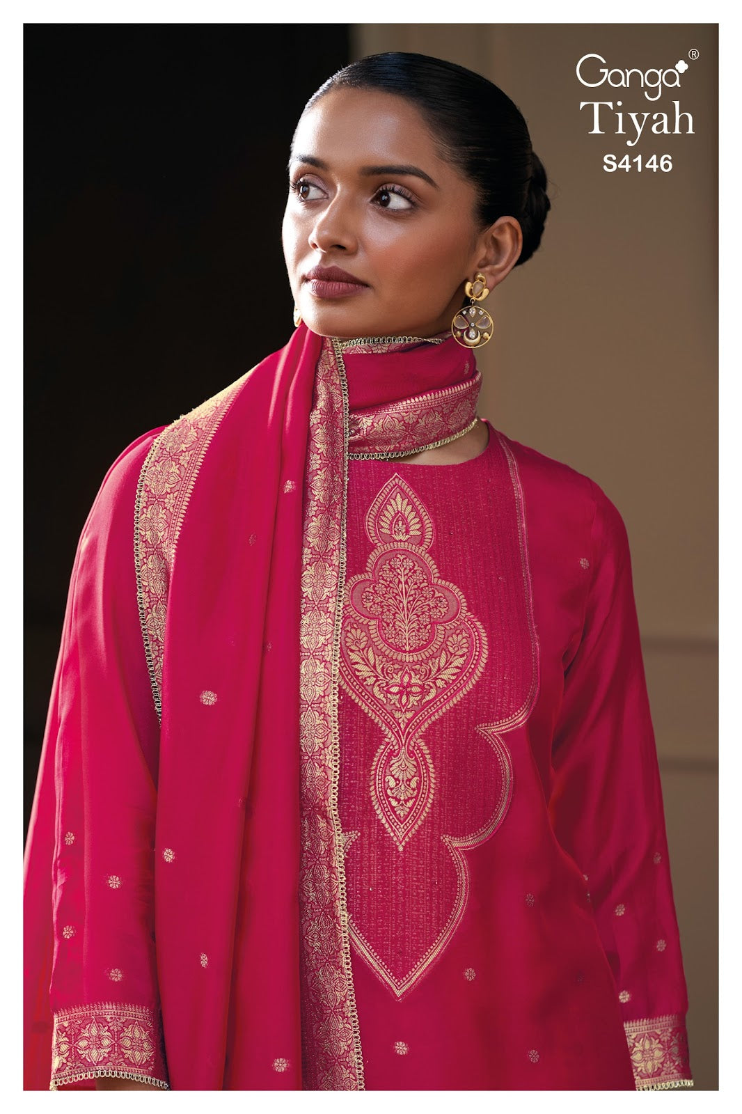Tiyah 4146 Ganga Premium Viscose Plazzo Style Suits Manufacturer India