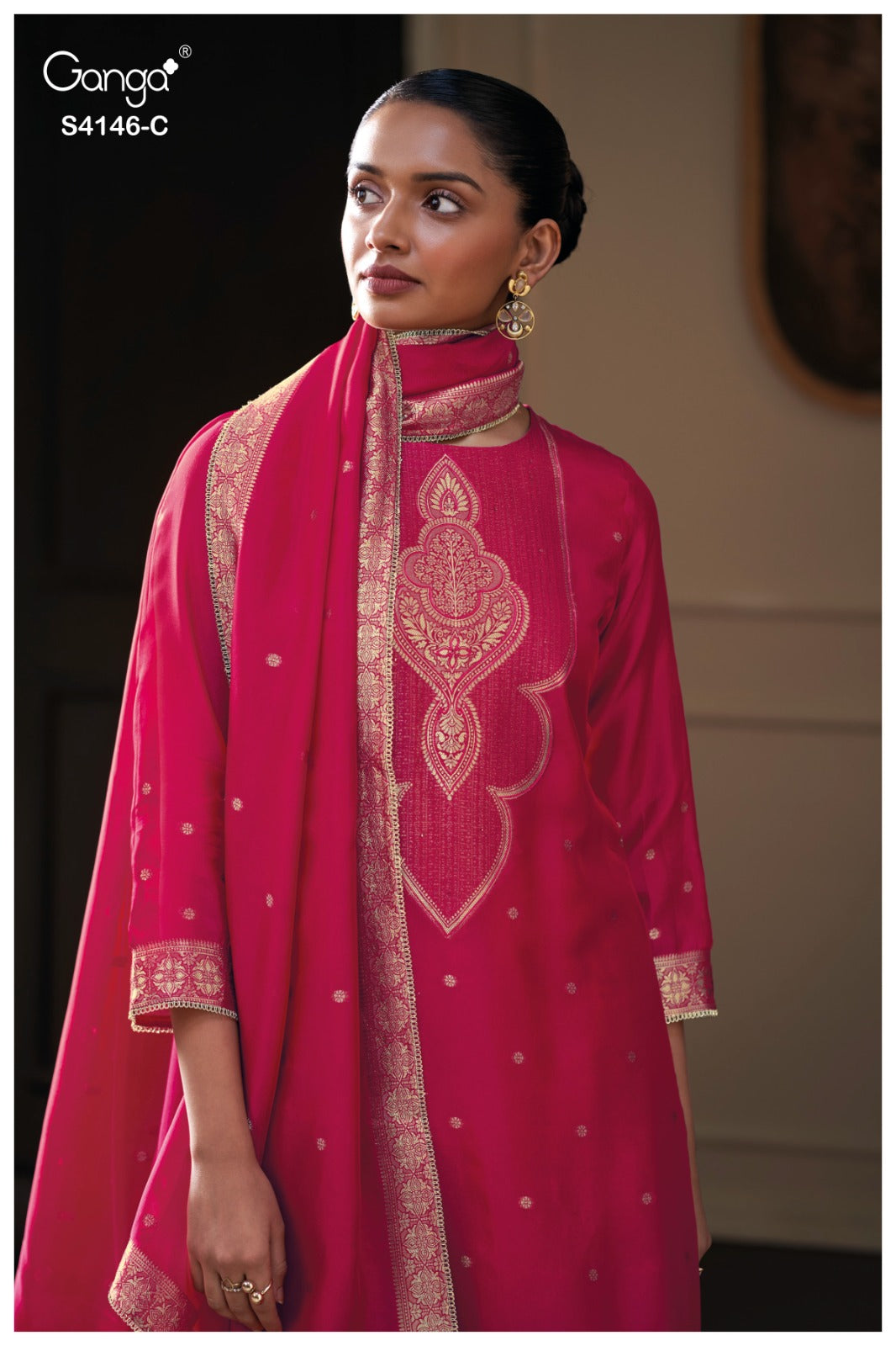Tiyah 4146 Ganga Premium Viscose Plazzo Style Suits Manufacturer India