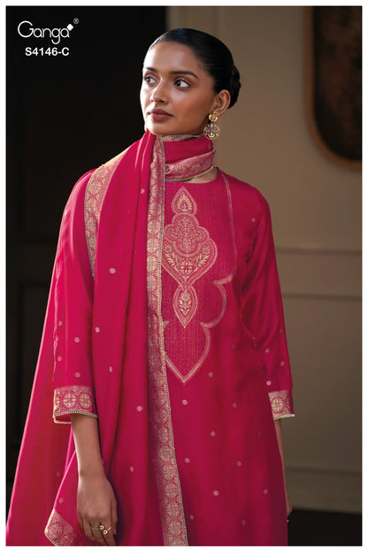 Tiyah 4146 Ganga Premium Viscose Plazzo Style Suits Manufacturer India