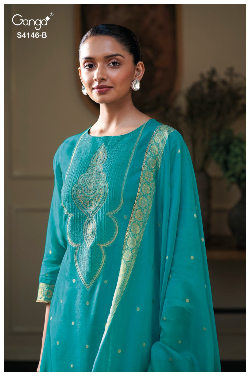 Tiyah 4146 Ganga Premium Viscose Plazzo Style Suits Manufacturer India
