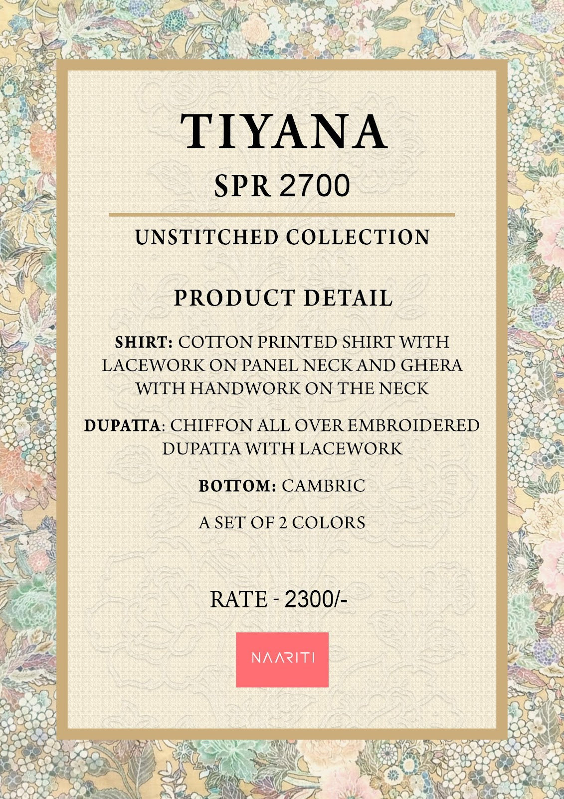 Tiyana Naariti Cotton Salwar Suits Wholesale Price