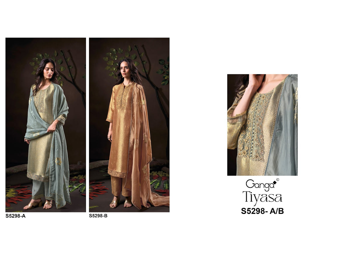 Tiyasa S5298 Ganga Giraffe Silk Pant Style Suits Wholesale Price
