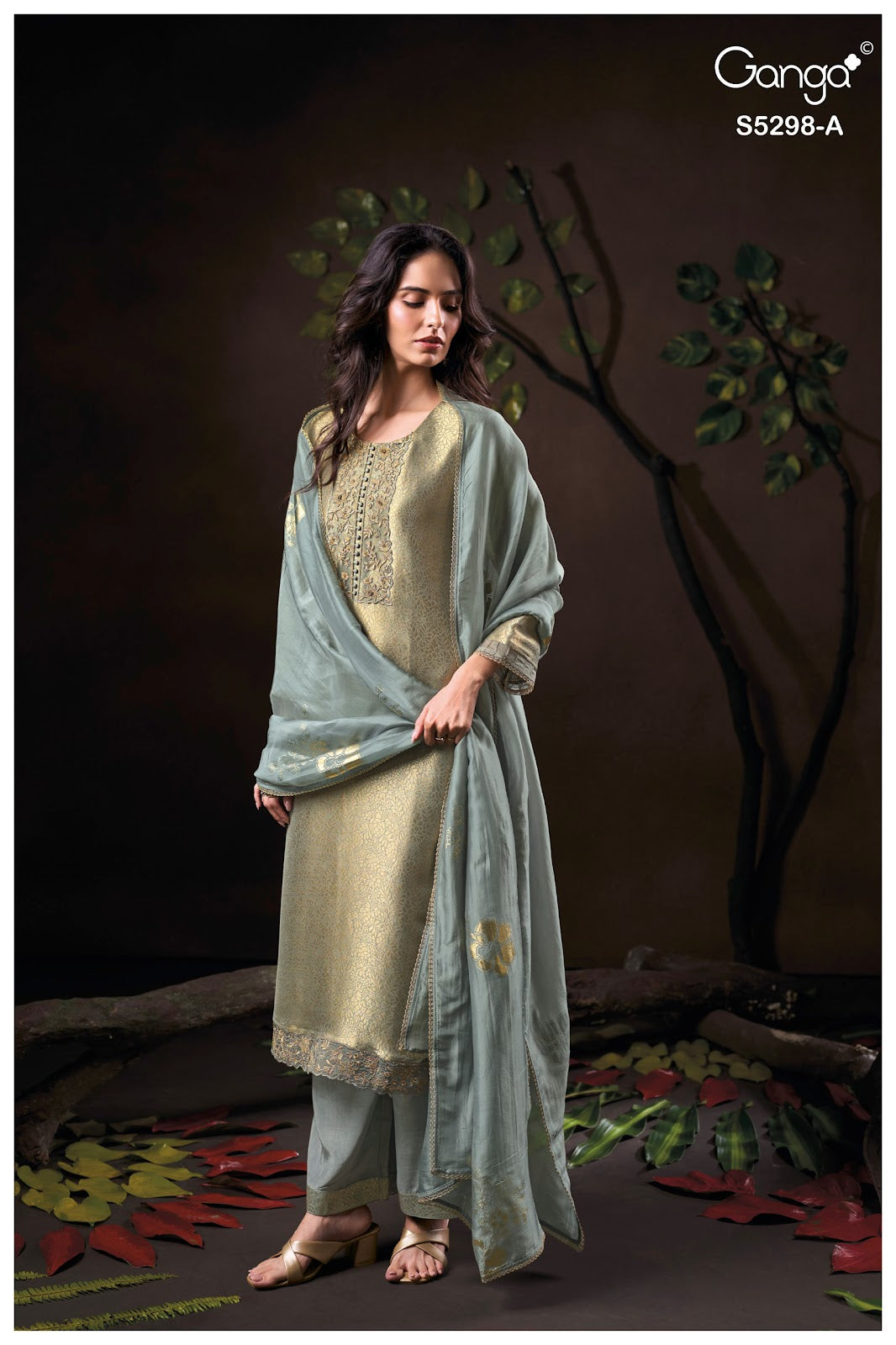 Tiyasa S5298 Ganga Giraffe Silk Pant Style Suits Wholesale Price