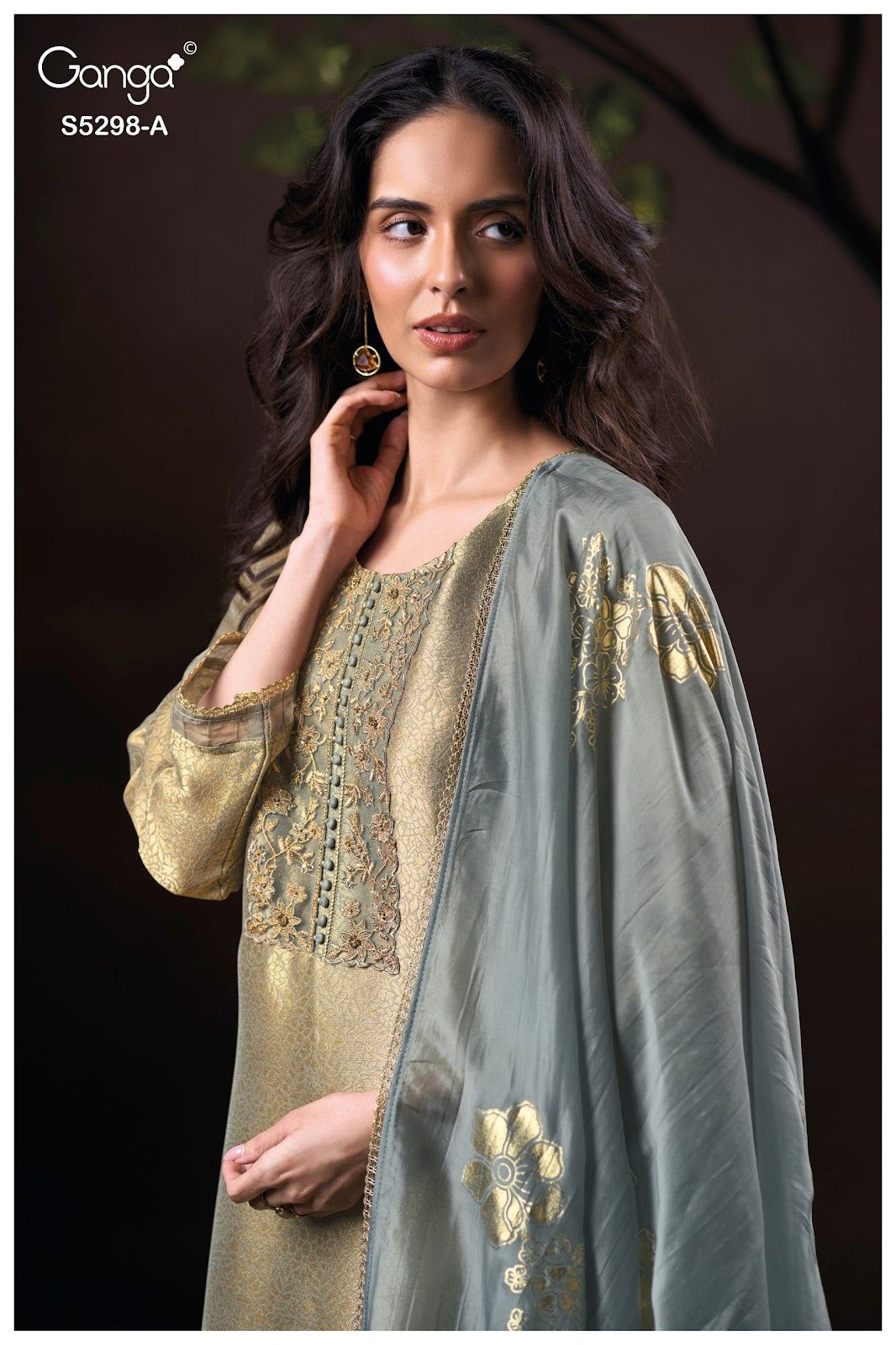 Tiyasa S5298 Ganga Giraffe Silk Pant Style Suits Wholesale Price