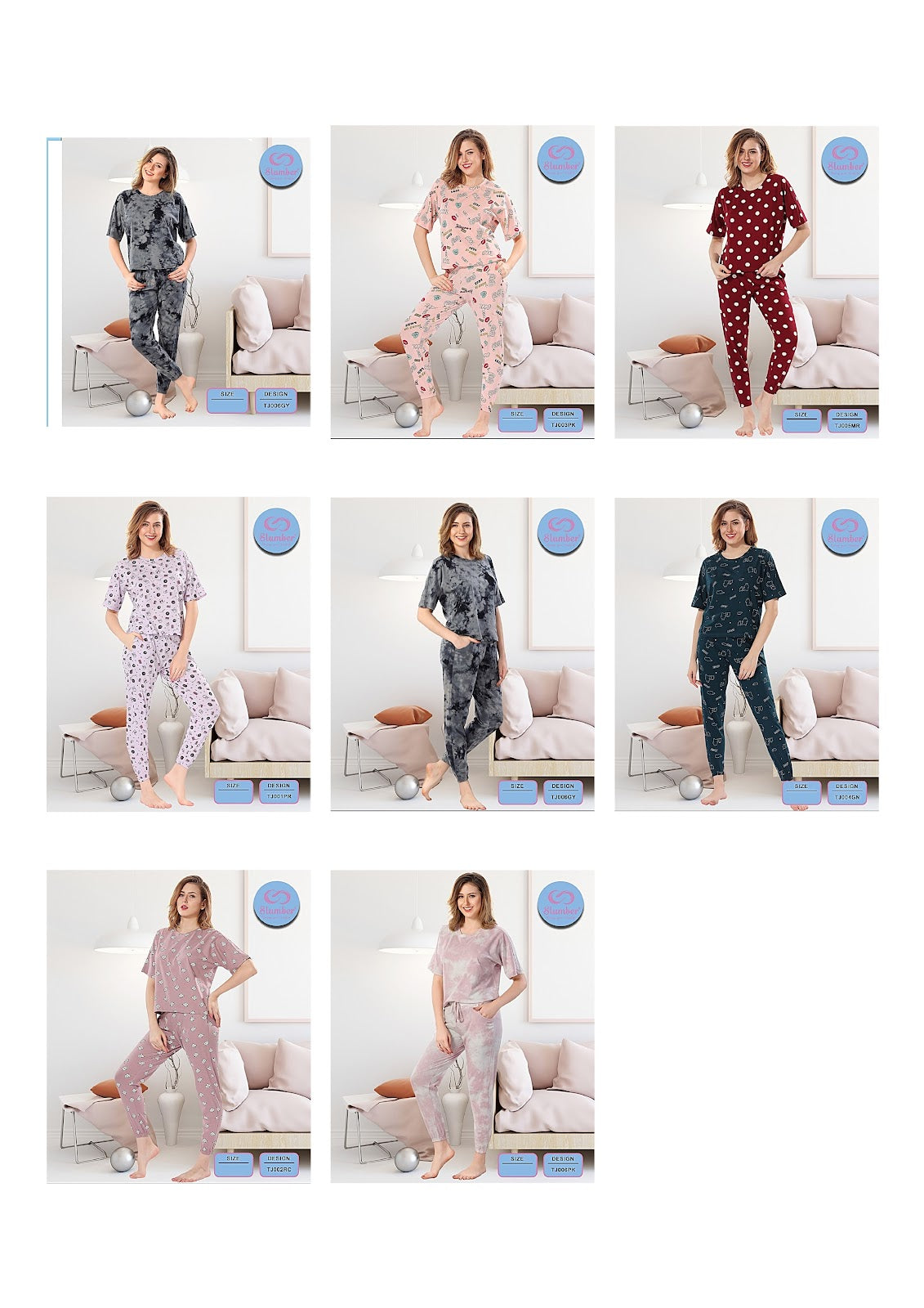 Tj006 Slumber Sinker Joggers Night Suits