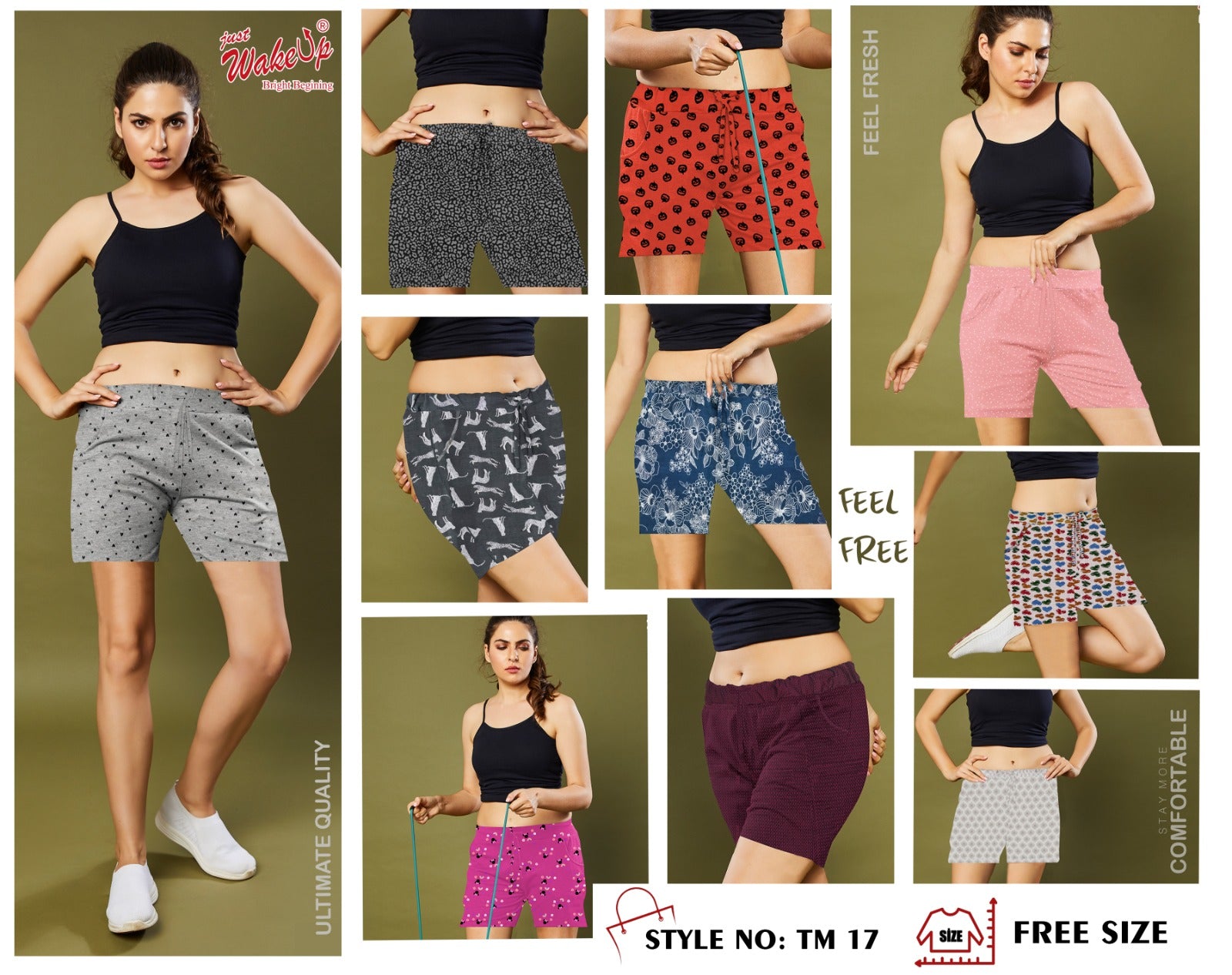 Tm 17 Wakeup Lycra Women Shorts