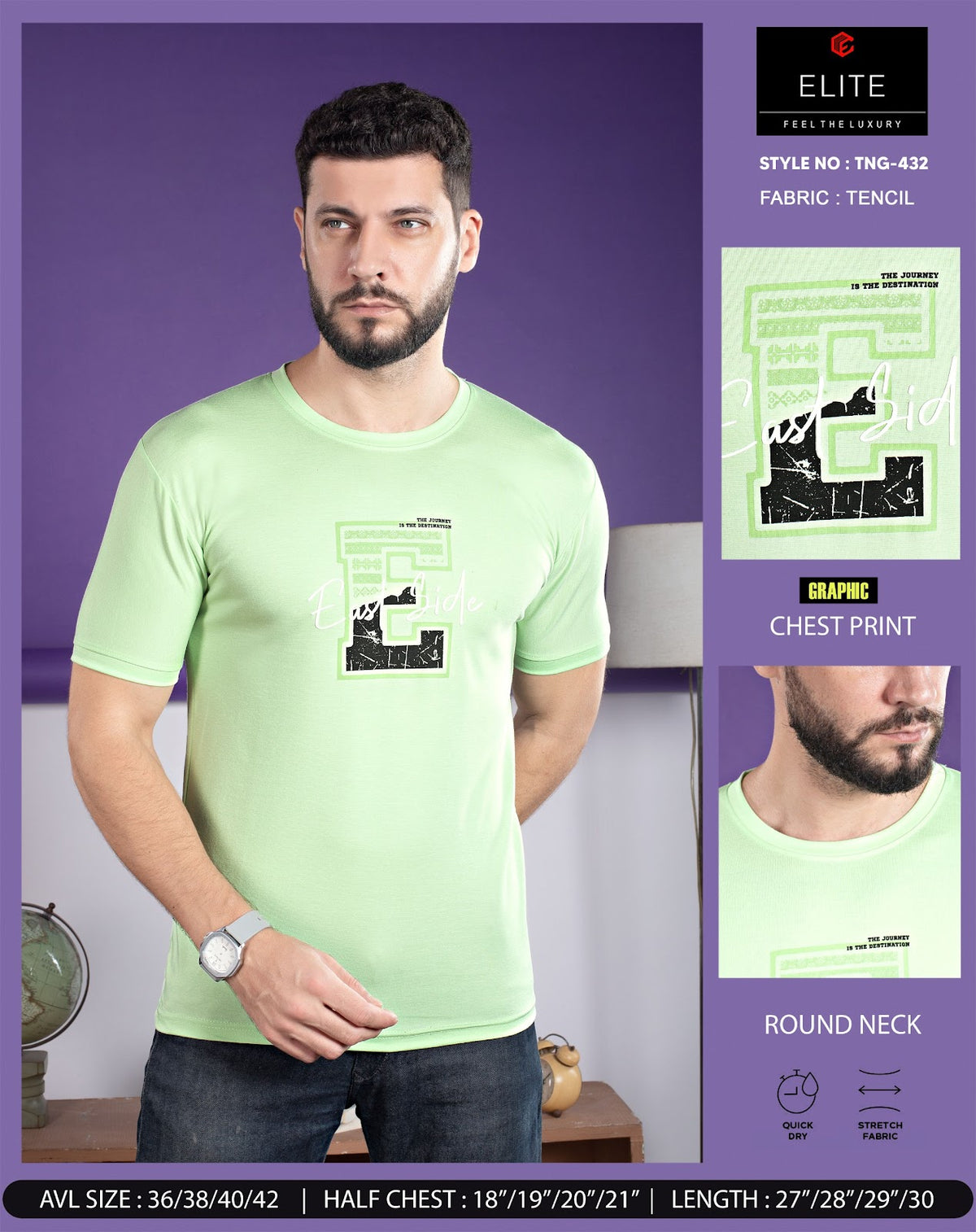 Tng 432 Hd Print Elite Imported Mens Tshirts Wholesaler Gujarat