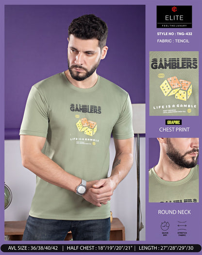 Tng 432 Hd Print Elite Imported Mens Tshirts Wholesaler Gujarat