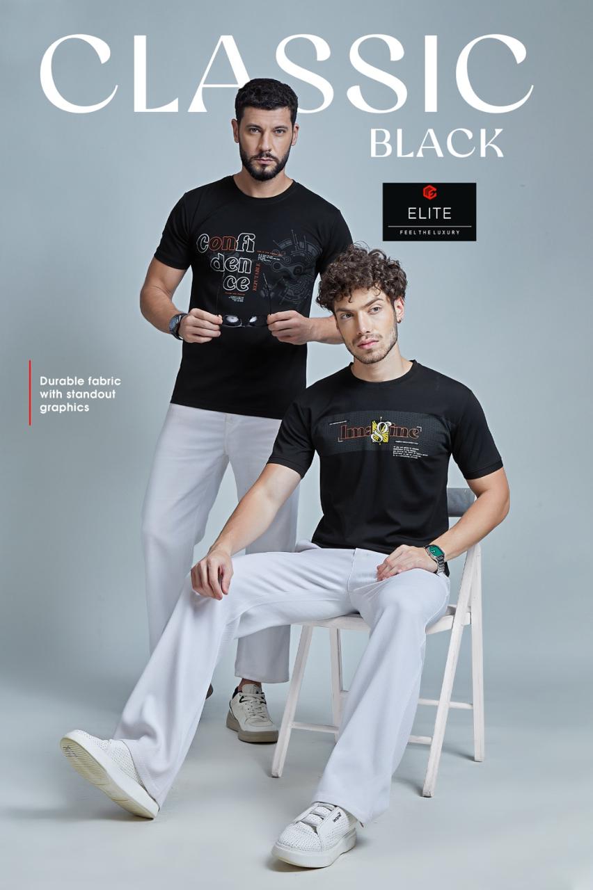 Tng 442 Only Black Elite Tencil Mens Tshirts Wholesale