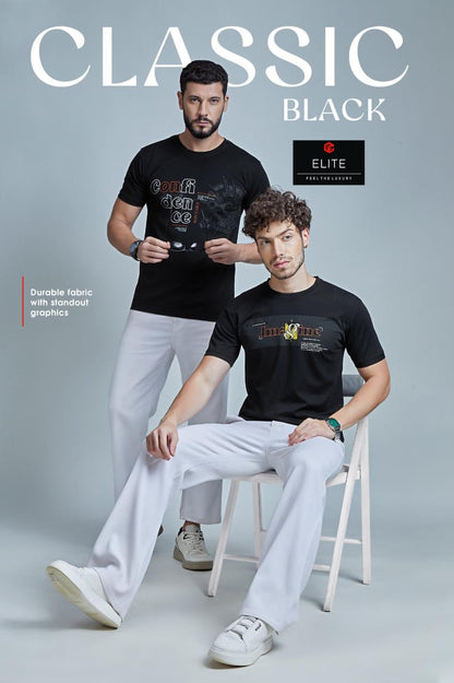 Tng 442 Only Black Elite Tencil Mens Tshirts Wholesale