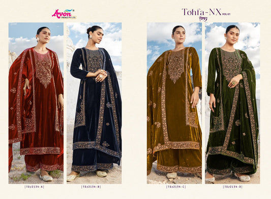Tofha Nx Vol 1 Avon Trendz Pashmina Suits Manufacturer Ahmedabad