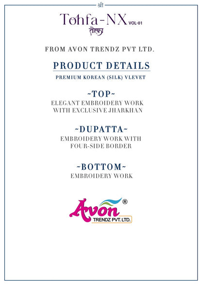 Tofha Nx Vol 1 Avon Trendz Pashmina Suits Manufacturer Ahmedabad