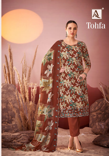 Tohfa Alok Cambric Karachi Salwar Suits Wholesale Rate