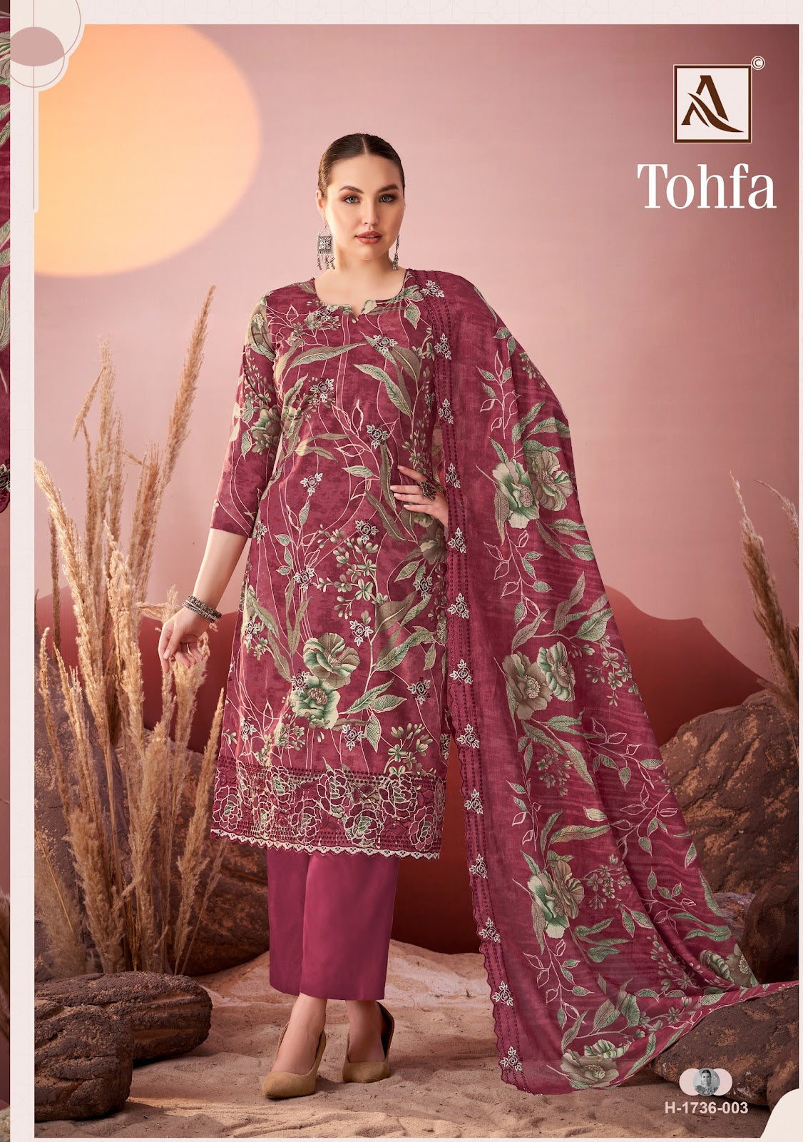Tohfa Alok Cambric Karachi Salwar Suits Wholesale Rate