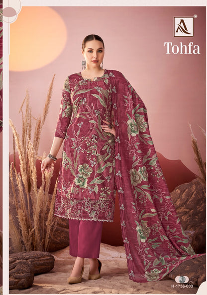 Tohfa Alok Cambric Karachi Salwar Suits Wholesale Rate