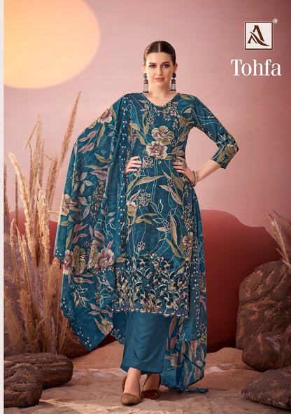 Tohfa Alok Cambric Karachi Salwar Suits Wholesale Rate