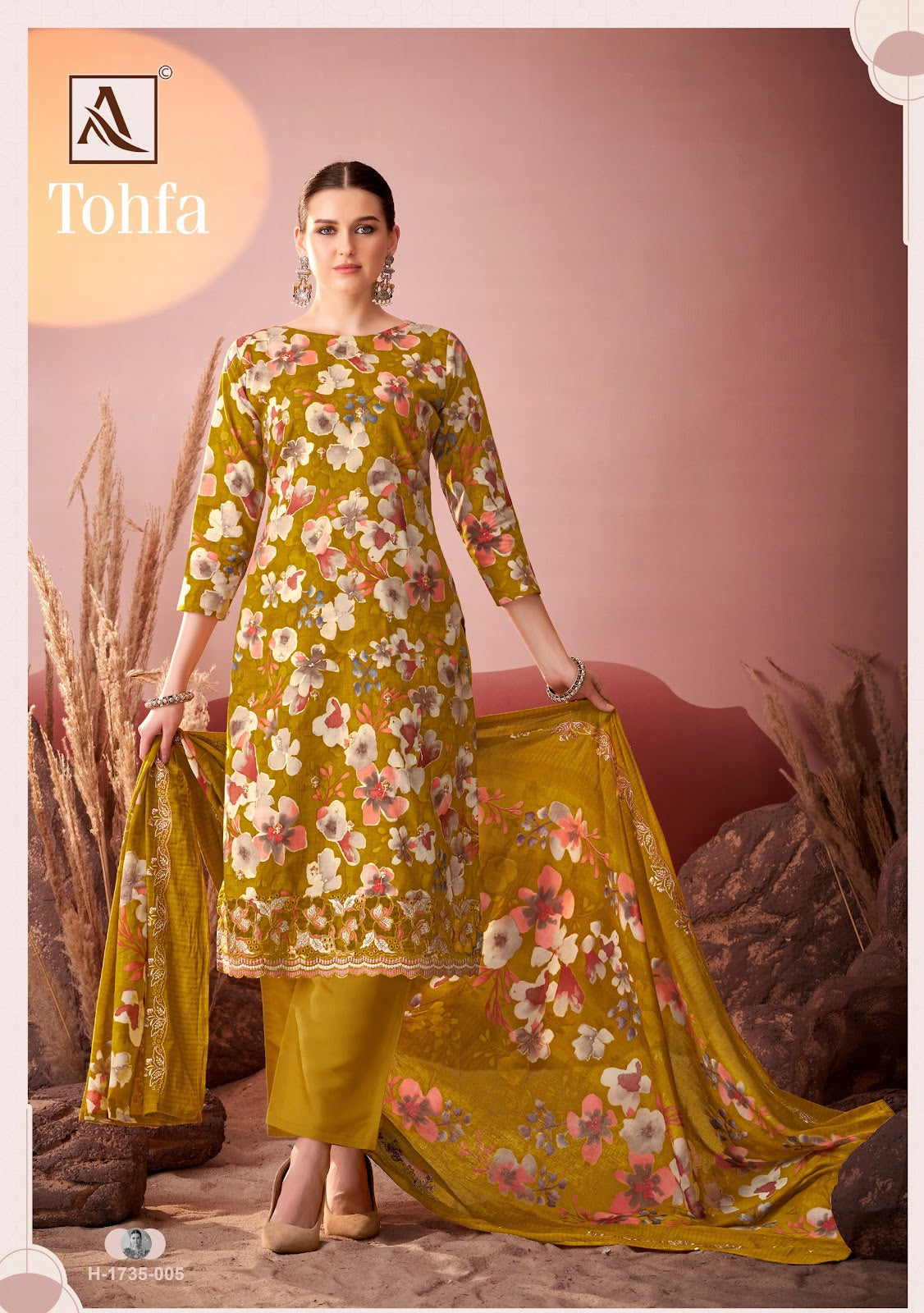 Tohfa Alok Cambric Karachi Salwar Suits Wholesale Rate
