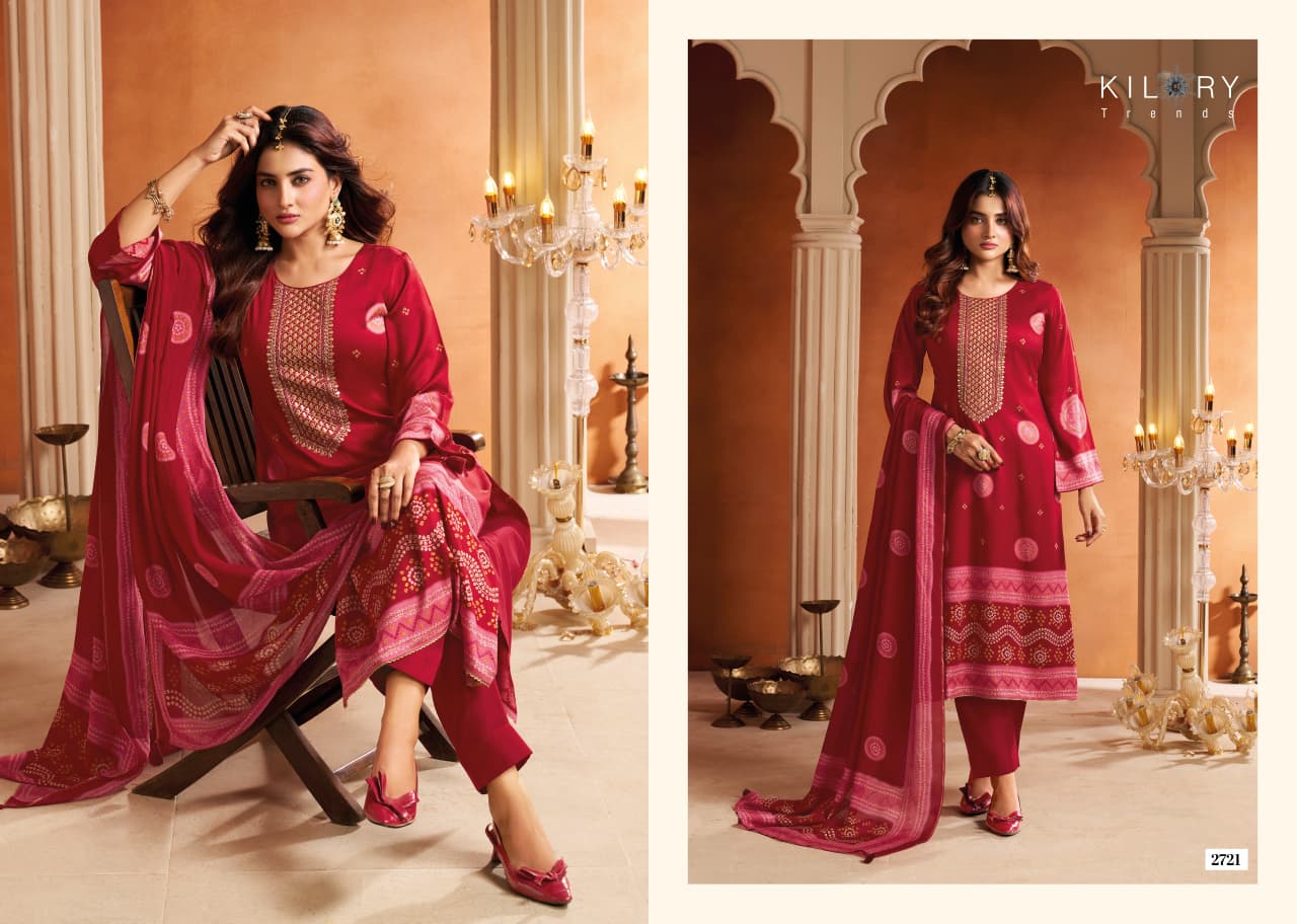 Tohfa Kilory Gaji Silk Pant Style Suits Wholesaler Gujarat