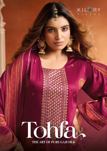 Tohfa Kilory Gaji Silk Pant Style Suits Wholesaler Gujarat