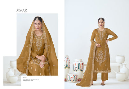 Tohfa Simar Organza Jacquard Pant Style Suits Supplier