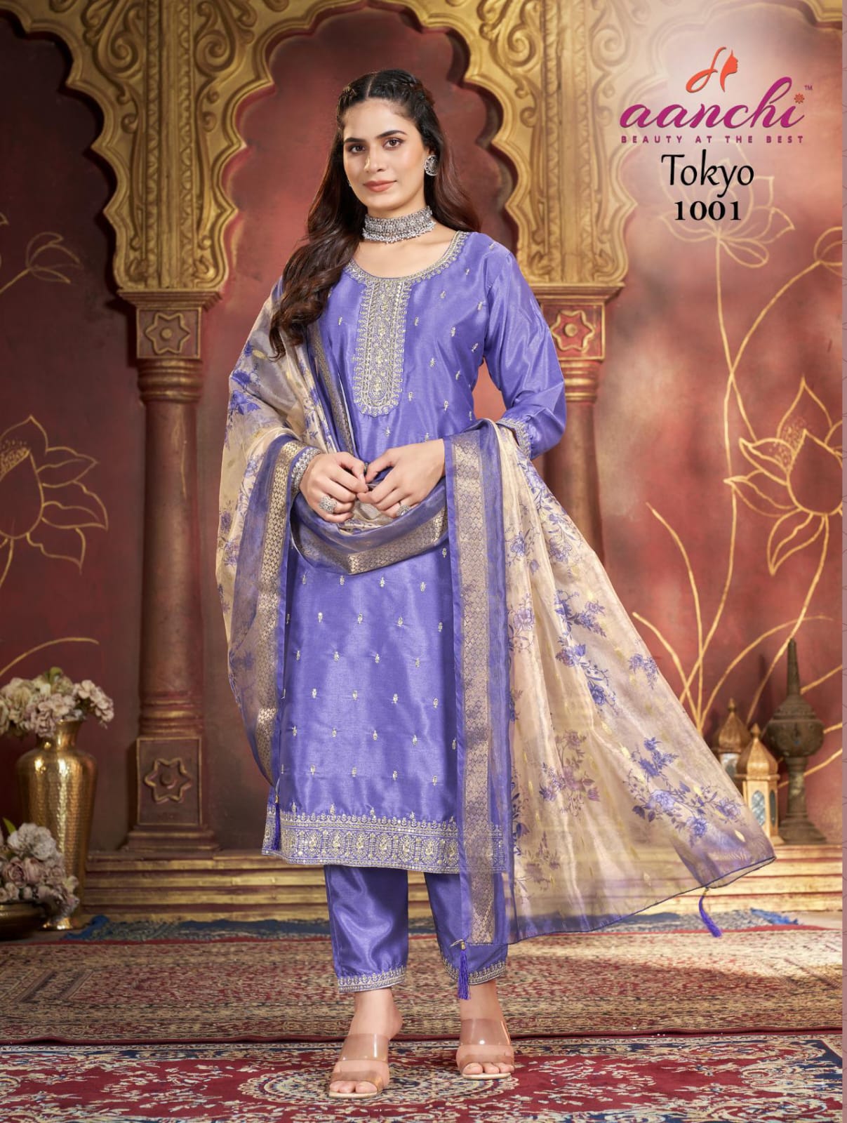 Tokyo Aanchi Silk Readymade Pant Style Suits Wholesale