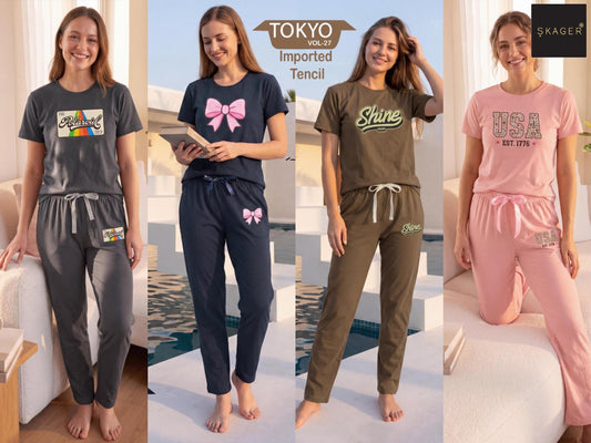 Tokyo Vol 27 Skager Tencil Pyjama Night Suits Wholesale Price