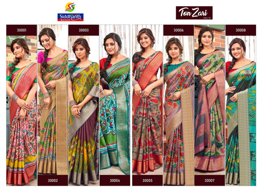 Ton Zari Part 01 Siddhanth Silk Cotton Sarees Manufacturer India