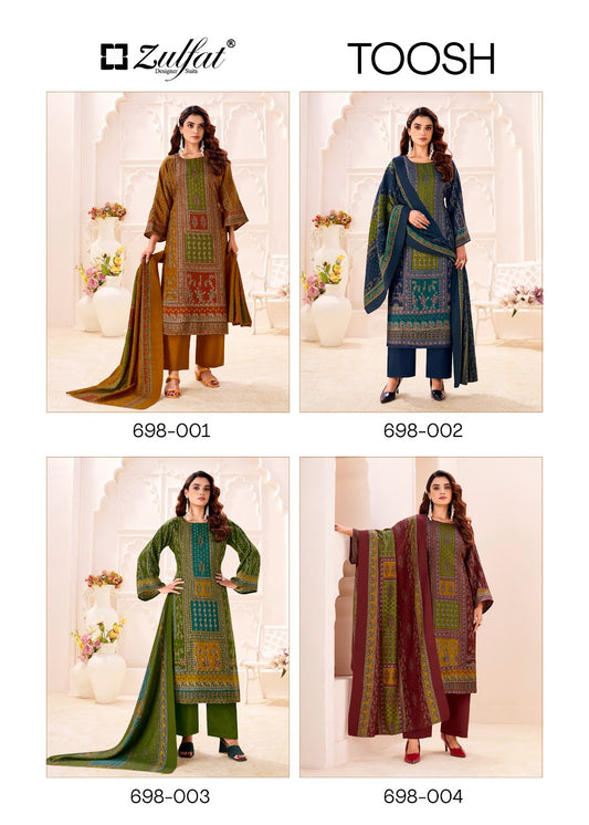Toosh Zulfat Designer Pashmina Suits Wholesale Price