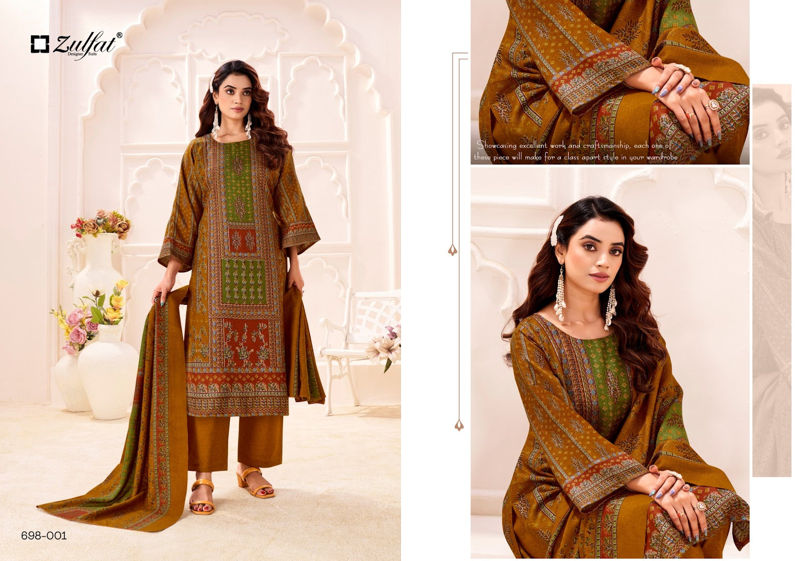 Toosh Zulfat Designer Pashmina Suits Wholesale Price