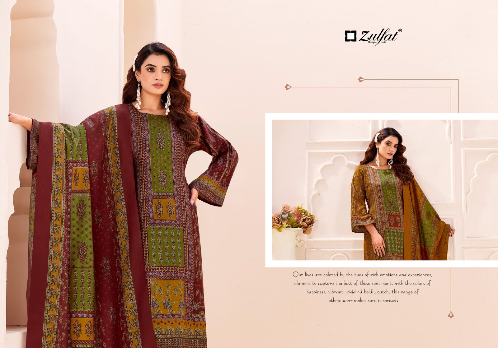 Toosh Zulfat Designer Pashmina Suits Wholesale Price