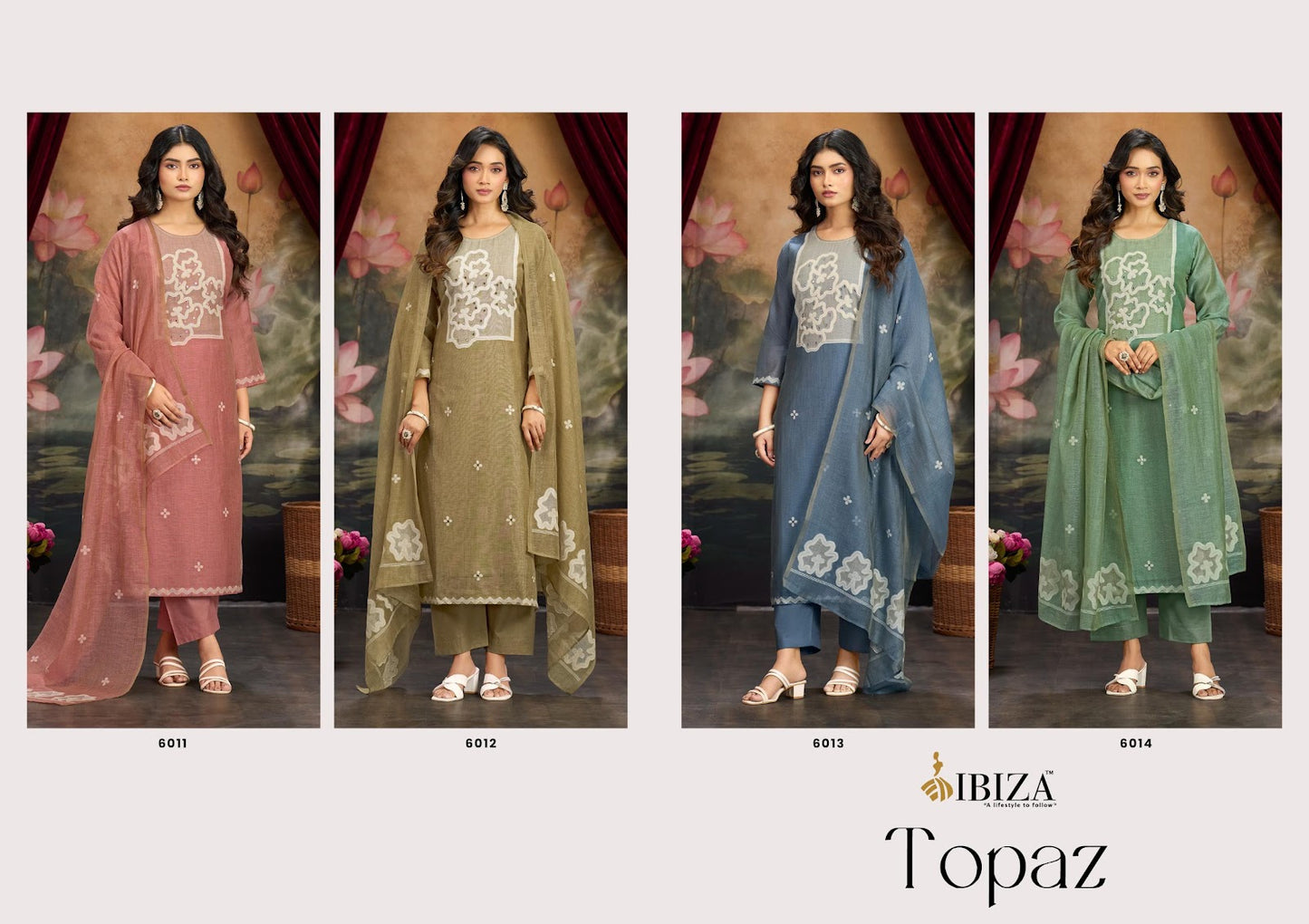Topaz Ibiza Organic Pant Style Suits Wholesaler India