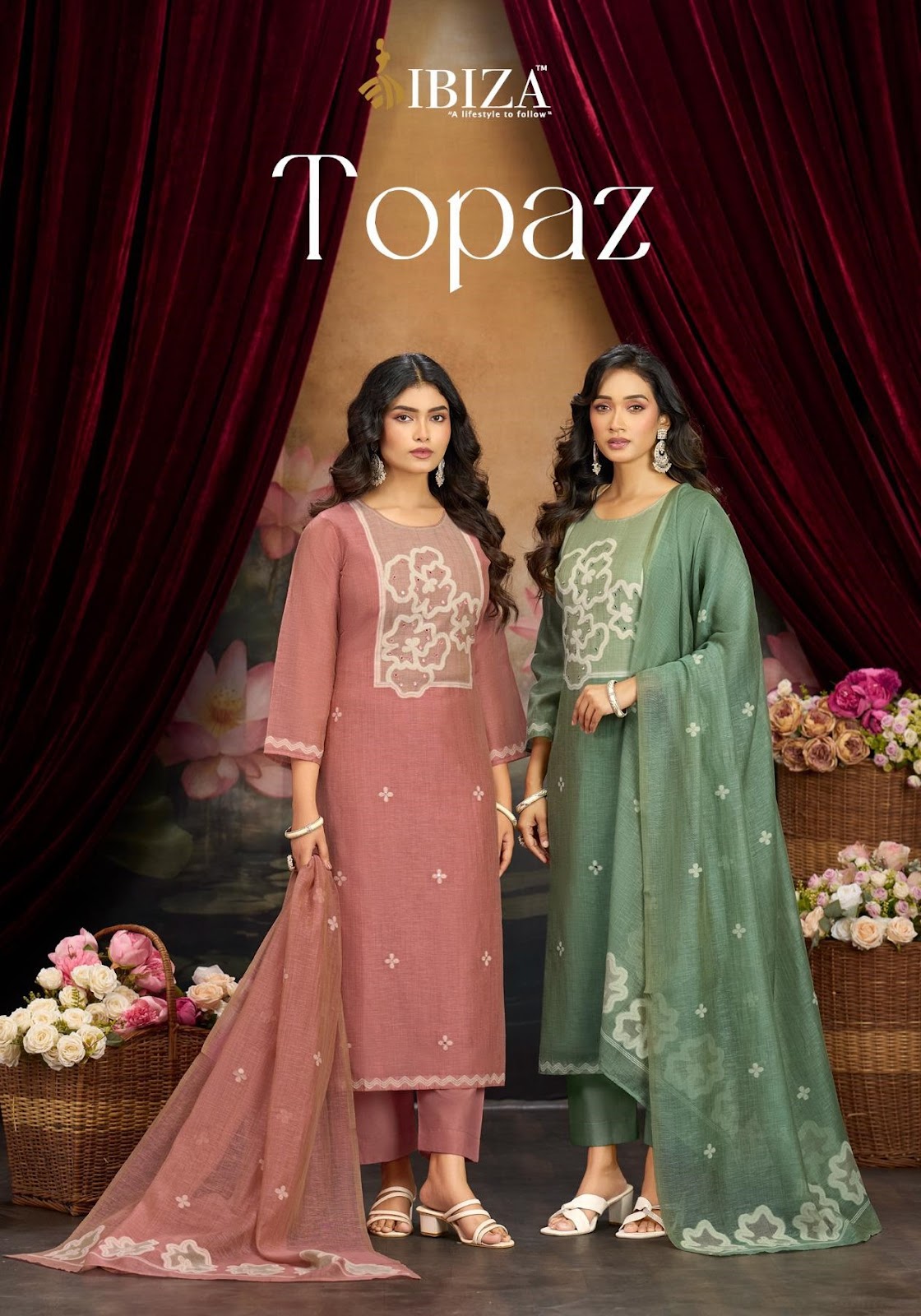 Topaz Ibiza Organic Pant Style Suits Wholesaler India