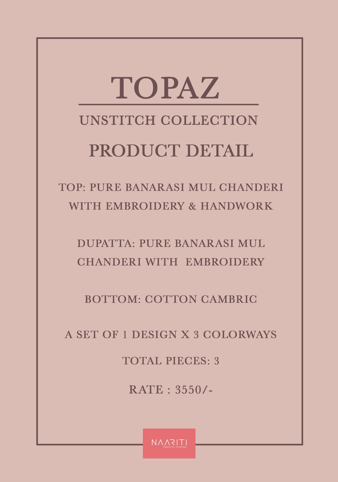 Topaz Naariti Banarasi Pant Style Suits Exporter Ahmedabad