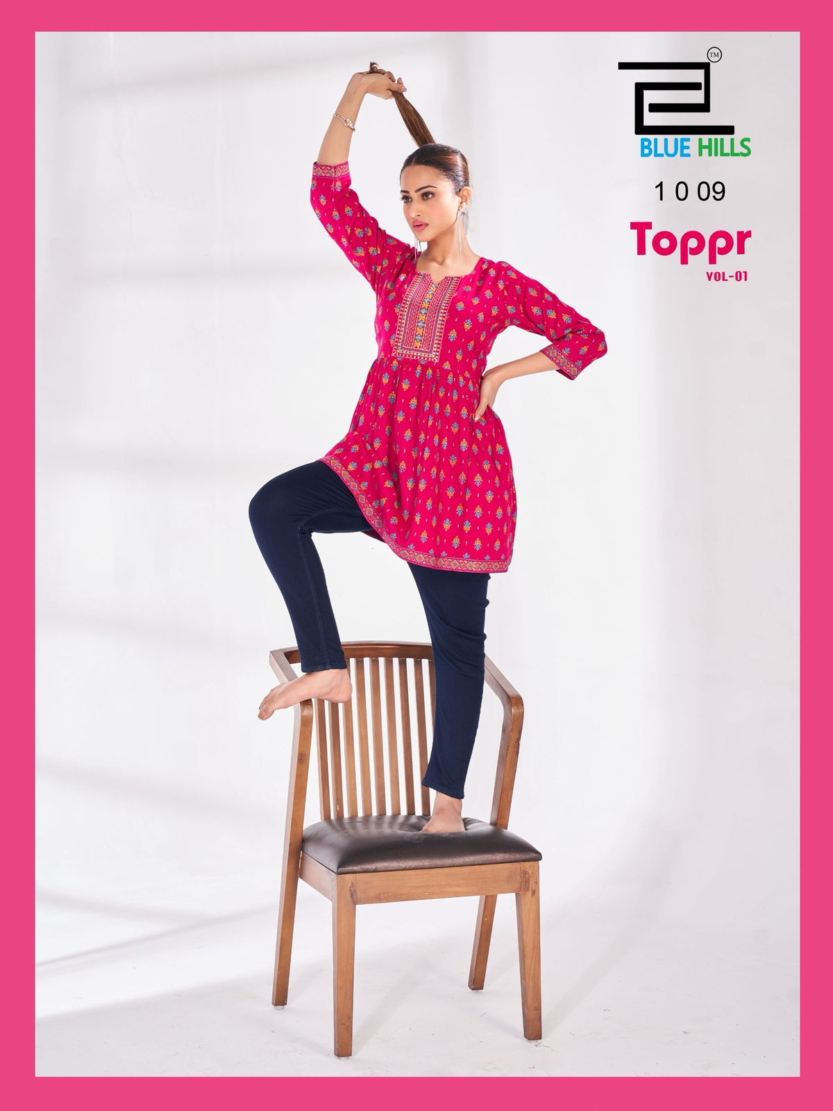 Toppr Vol 1 Blue Hills Rayon Short Kurtis Manufacturer