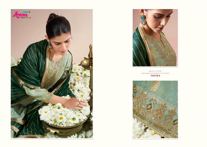 Toran 2139Abcd Avon Trendz Kanjivaram Pant Style Suits Manufacturer Gujarat
