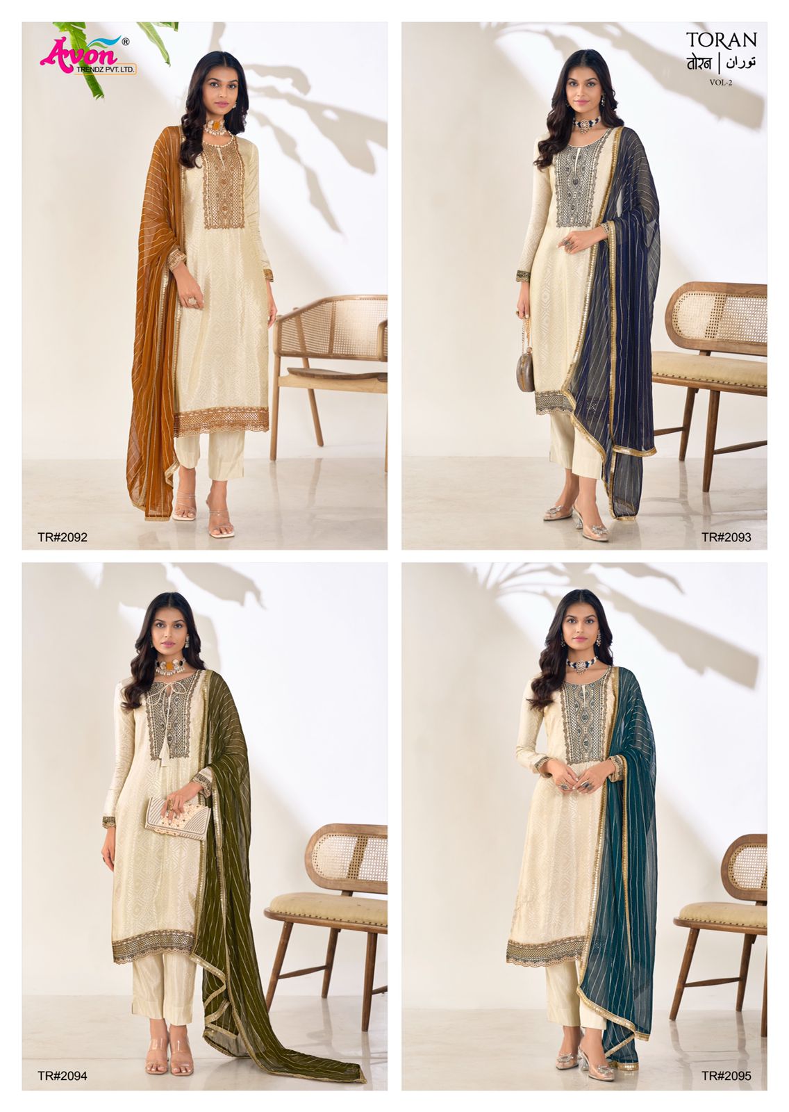 Toran Vol 2 Avon Trendz Tissue Silk Pant Style Suits