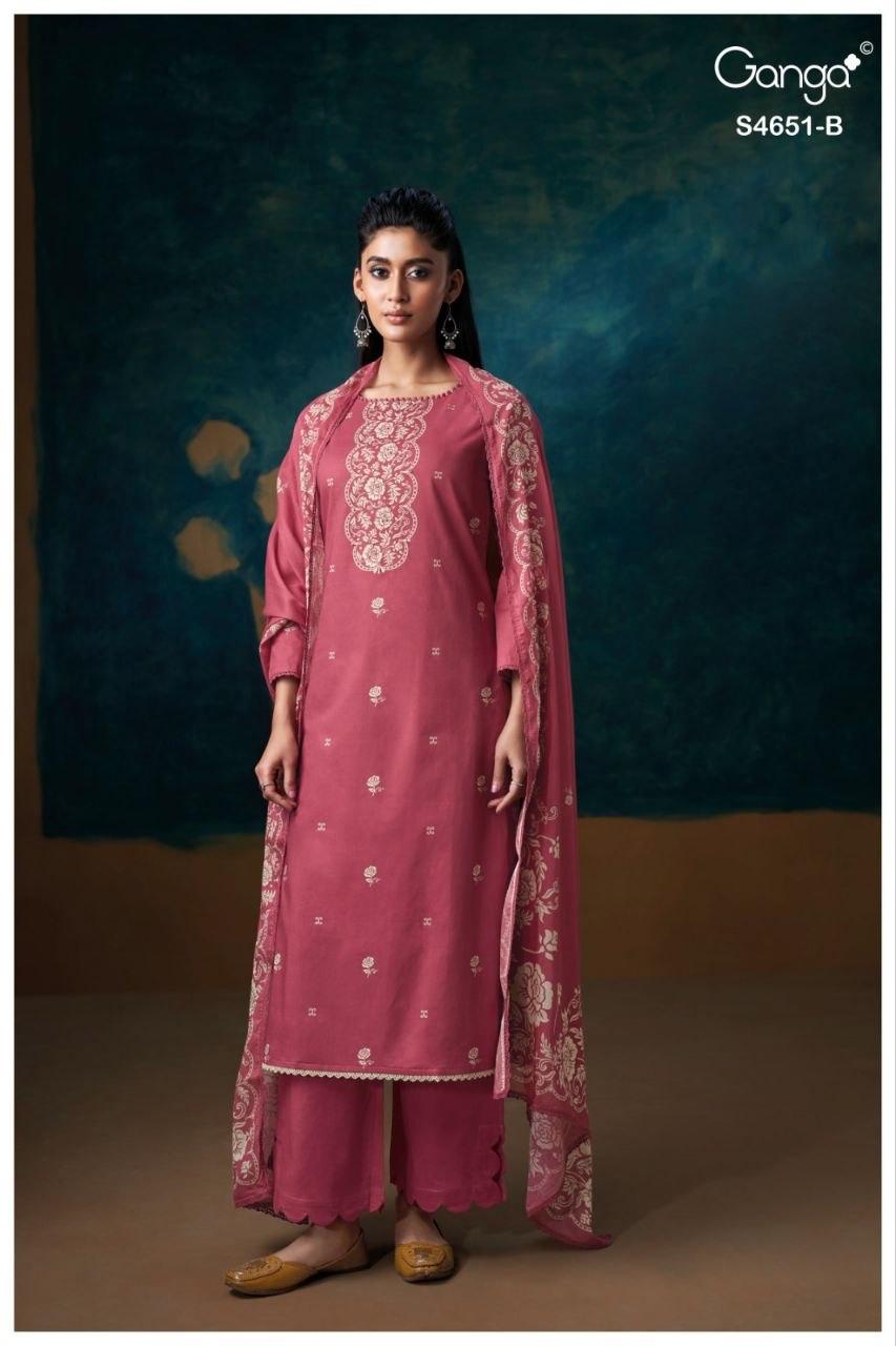 Tosha 4651 Ganga Cotton Pant Style Suits Manufacturer India