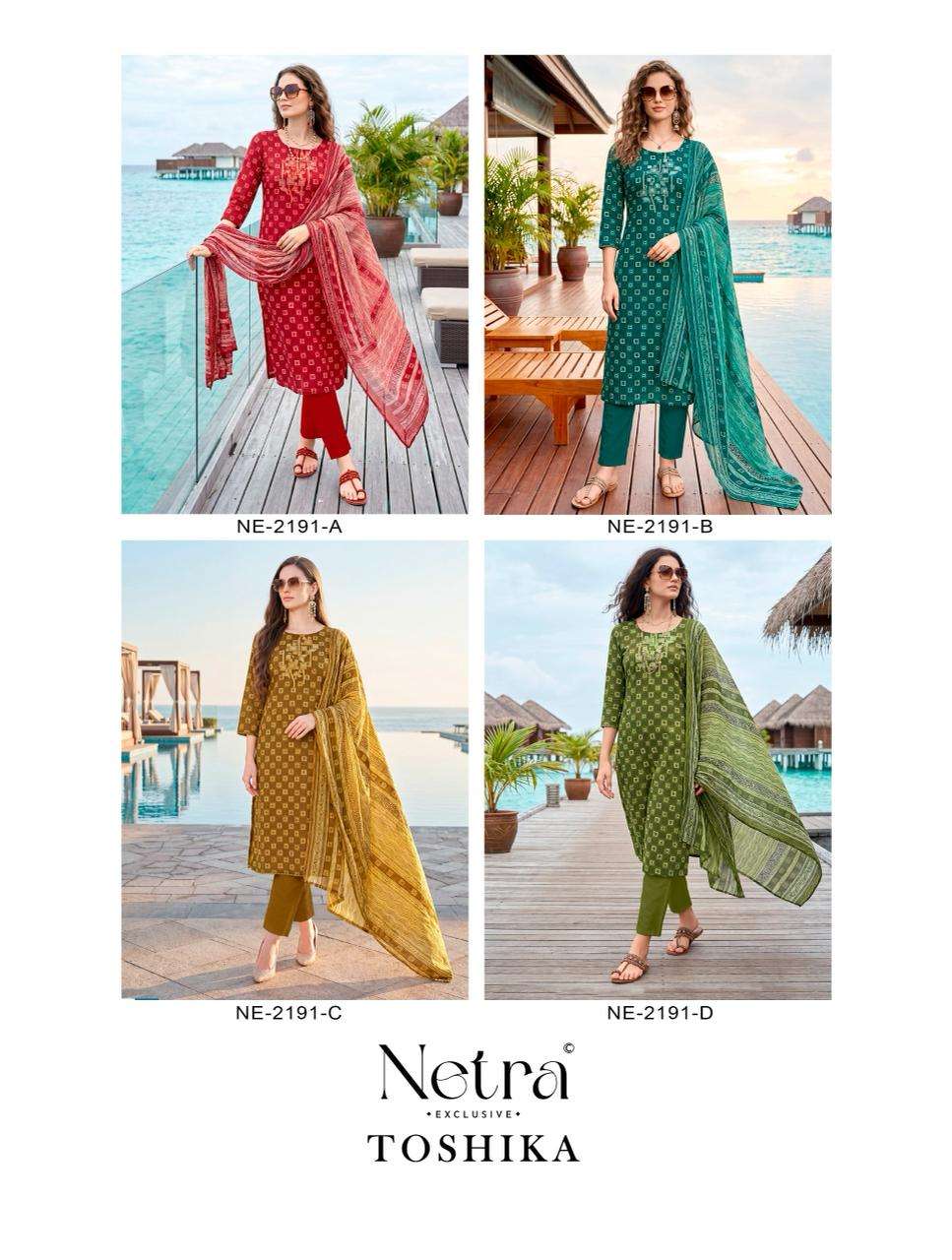 Toshika Netra Cotton Pant Style Suits Manufacturer Gujarat