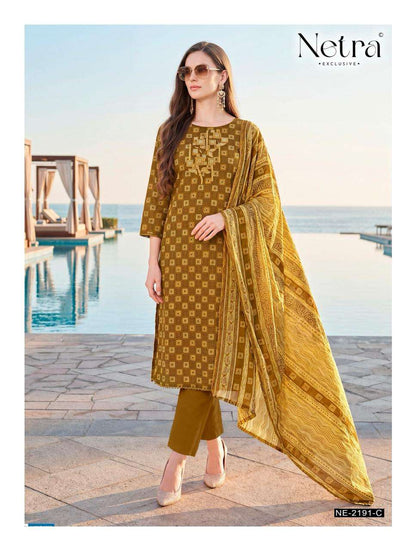 Toshika Netra Cotton Pant Style Suits Manufacturer Gujarat