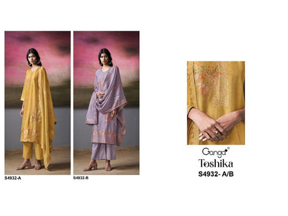 Toshika S4932 Ganga Woven Silk Pant Style Suits Wholesale Price