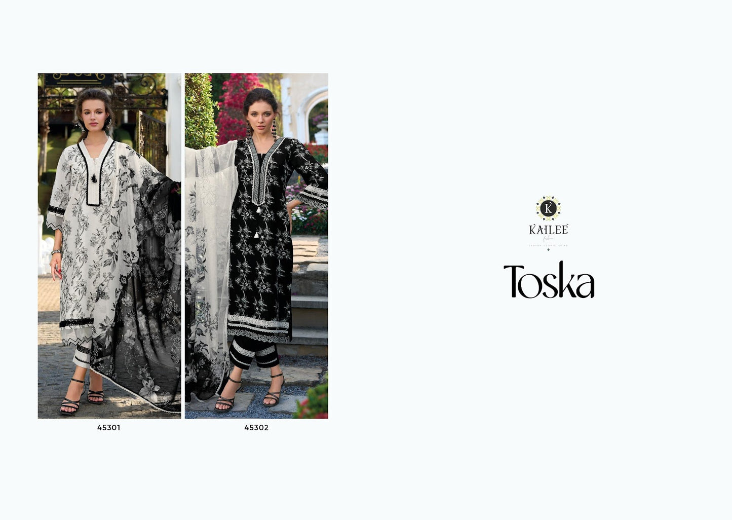 Toska Kailee Fashion Pure Cotton Pakistani Readymade Suits Exporter Ahmedabad