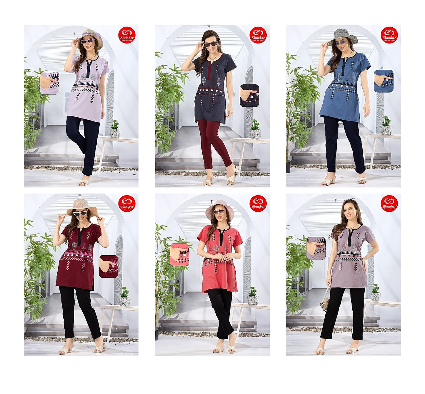 Tp004 Slumber Sinker Kurta Night Suits Supplier