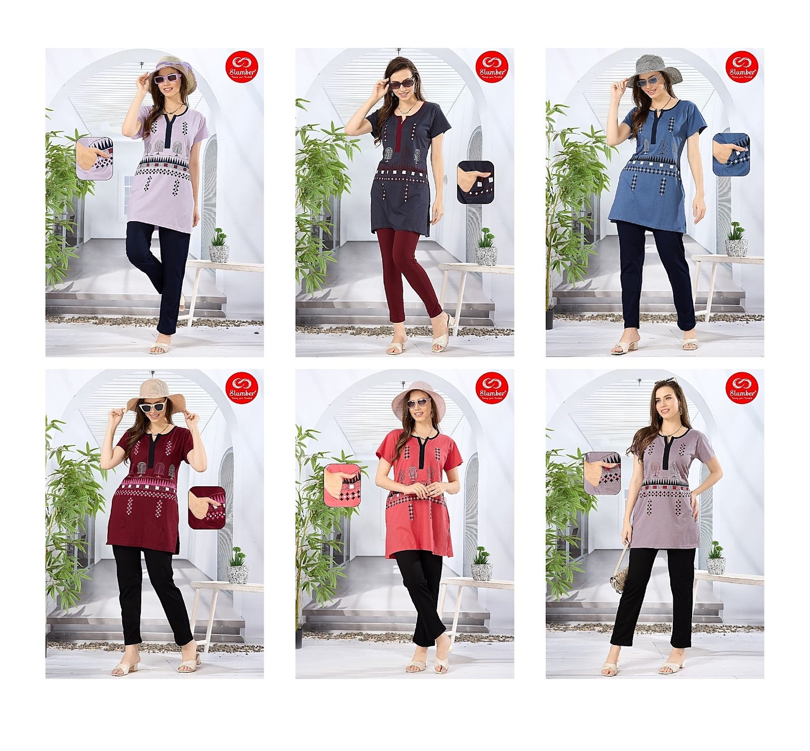 Tp004 Slumber Sinker Kurta Night Suits Supplier