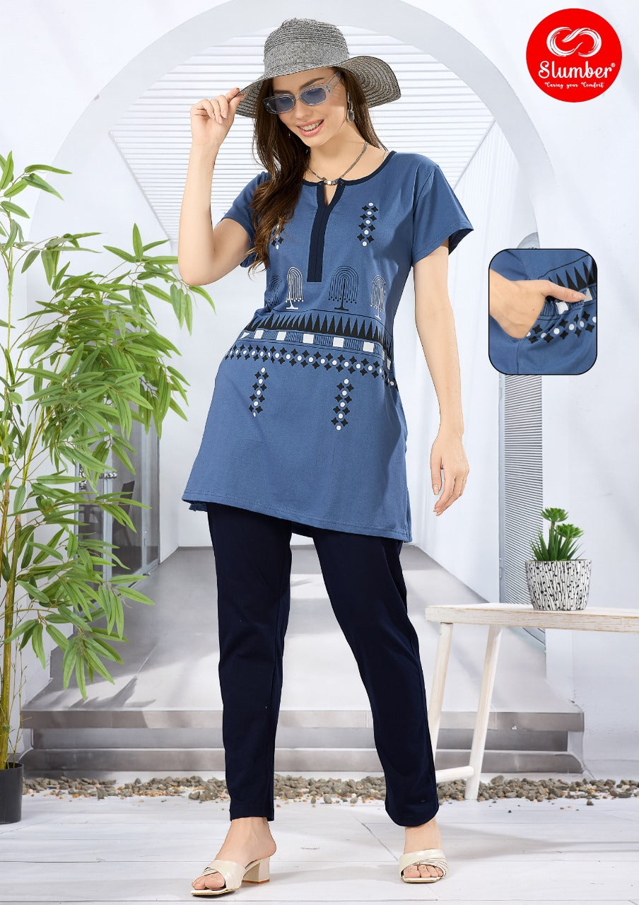 Tp004 Slumber Sinker Kurta Night Suits Supplier