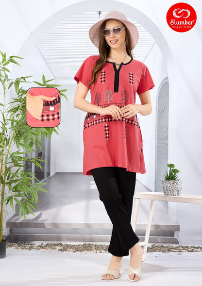 Tp004 Slumber Sinker Kurta Night Suits Supplier